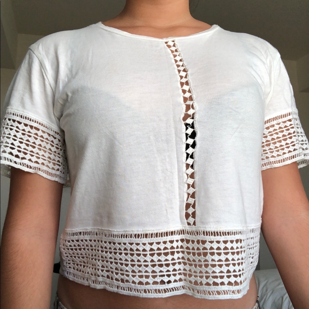 Forever 21 White tee short sleeve. S